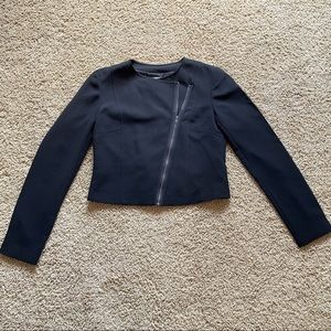 RACHEL by Rachel Roy Black blazer with asymmetrical zipper front